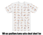Load image into Gallery viewer, 100 SEX POSITIONS KAMA SUTRA CHEAT SHEET TEE
